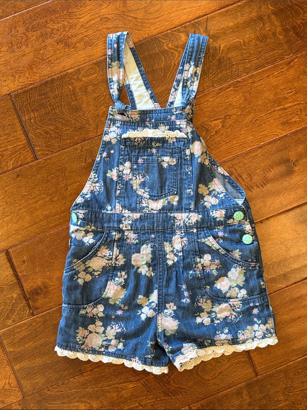 Matilda Jane Denim Floral Overalls